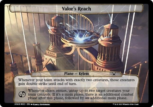 Image for Valor's Reach (69) [Planechase: March of the Machine]