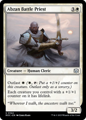 Image for Abzan Battle Priest (164) [Commander: March of the Machine]