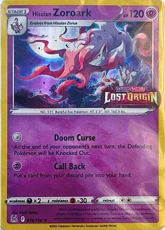 Hisuian Zoroark - 076/196 (Lost Origin Stamped) (076/196) (Miscellaneous Cards & Products)