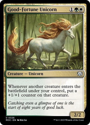Image for Good-Fortune Unicorn (326) [Commander: March of the Machine]