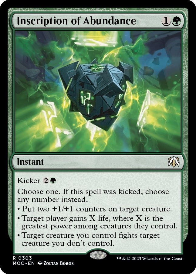 Image for Inscription of Abundance (303) [Commander: March of the Machine]