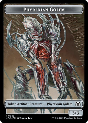 Image for Phyrexian Golem // Phyrexian Horror Double-sided Token (39 // 40) [Commander: March of the Machine]