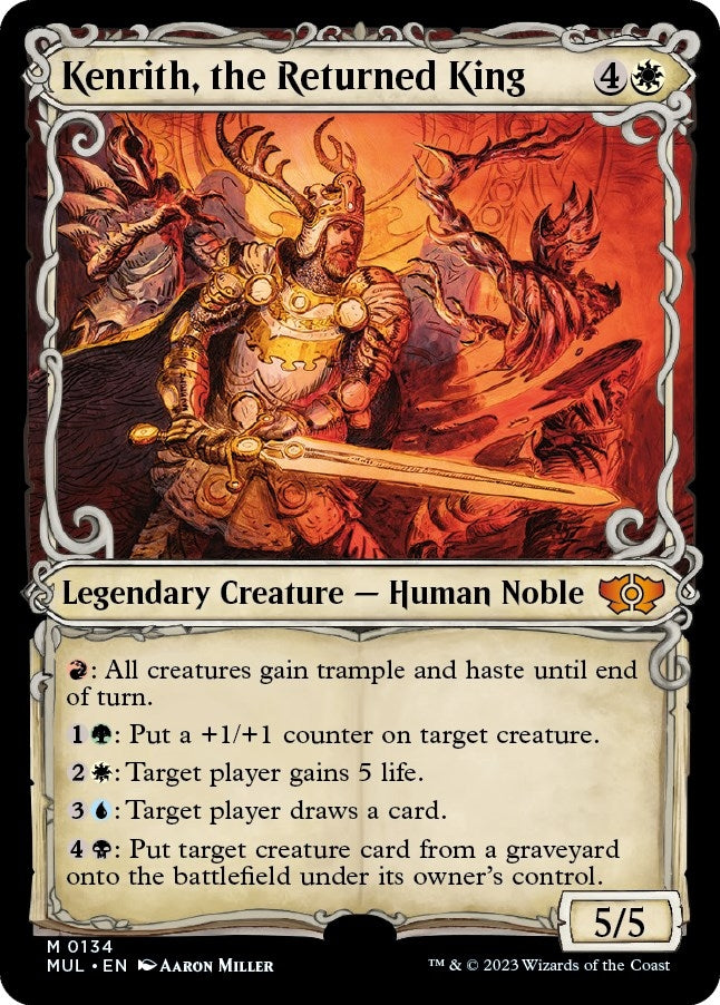 Image for Kenrith, the Returned King (Halo Foil) (134) [March of the Machine: Multiverse Legends]