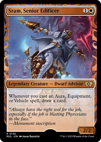 Image for Sram, Senior Edificer (Halo Foil) (136) [March of the Machine: Multiverse Legends]