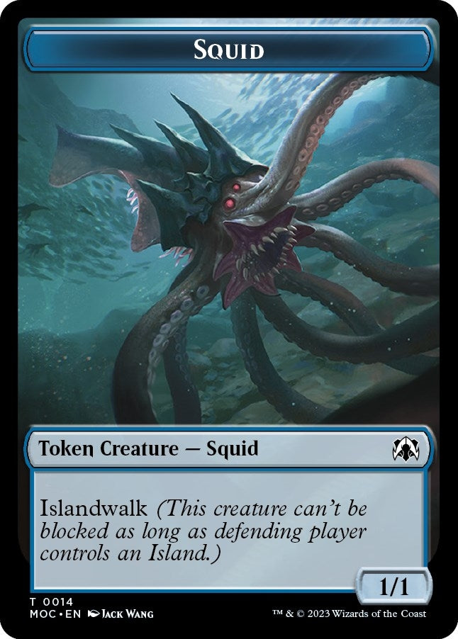 Image for Squid // Human Double-sided Token (14 // 26) [Commander: March of the Machine]