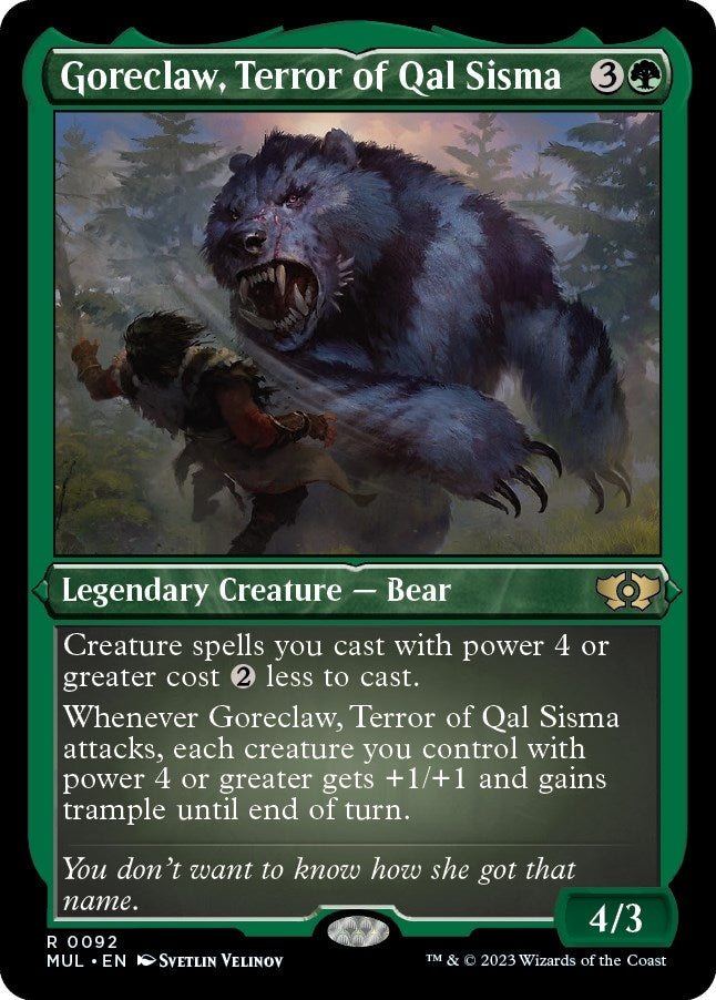 Image for Goreclaw, Terror of Qal Sisma (Foil Etched) (92) [March of the Machine: Multiverse Legends]