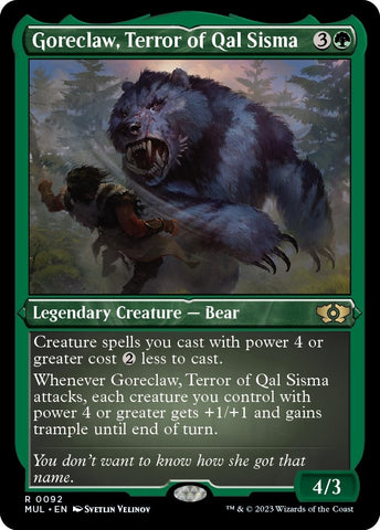 Image for Goreclaw, Terror of Qal Sisma (Foil Etched) (92) [March of the Machine: Multiverse Legends]