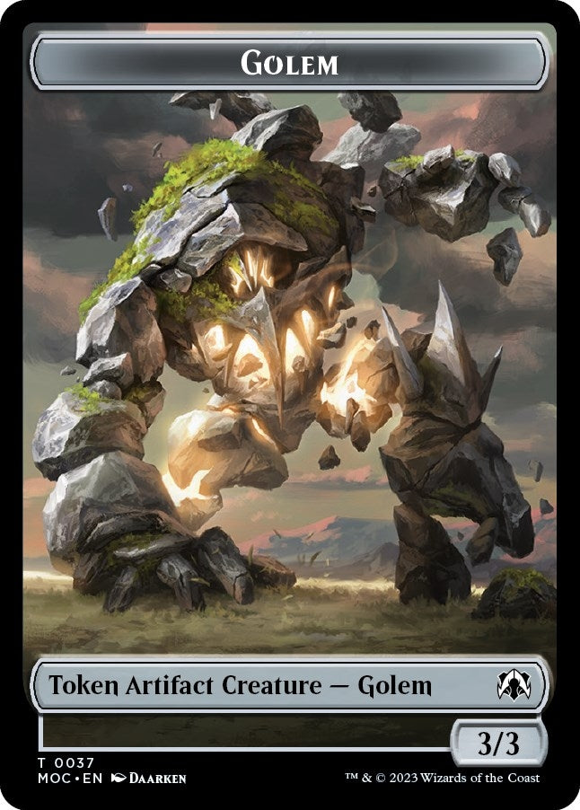 Image for Golem // Blood Double-sided Token (37 // 32) [Commander: March of the Machine]