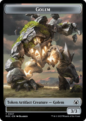 Image for Golem // Blood Double-sided Token (37 // 32) [Commander: March of the Machine]