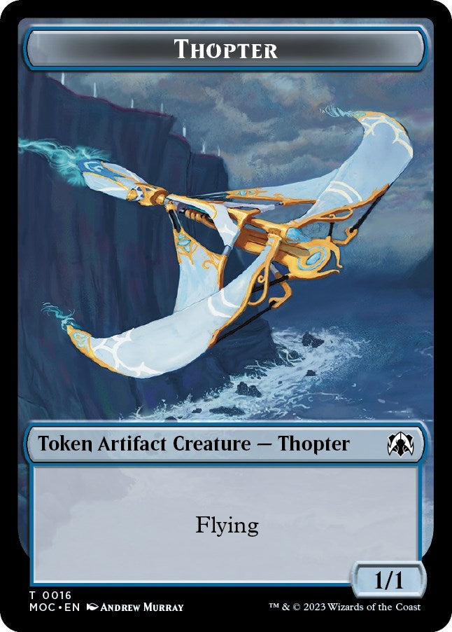 Image for Thopter // Gold Double-sided Token (16 // 36) [Commander: March of the Machine]