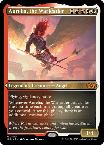 Image for Aurelia, the Warleader (Foil Etched) (100) [March of the Machine: Multiverse Legends]