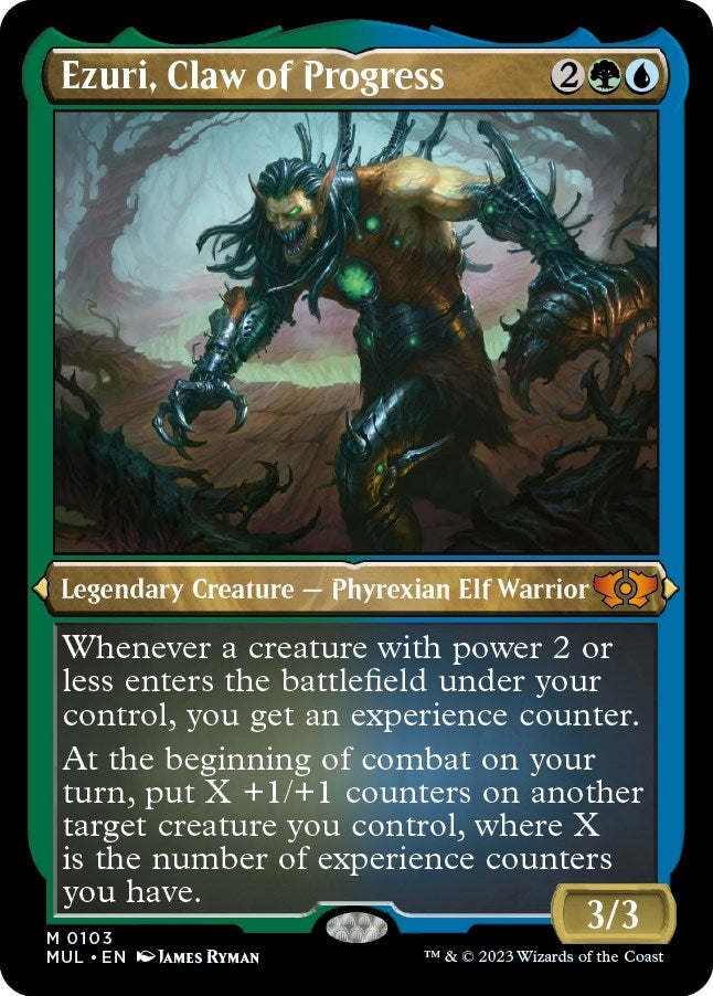 Image for Ezuri, Claw of Progress (Foil Etched) (103) [March of the Machine: Multiverse Legends]