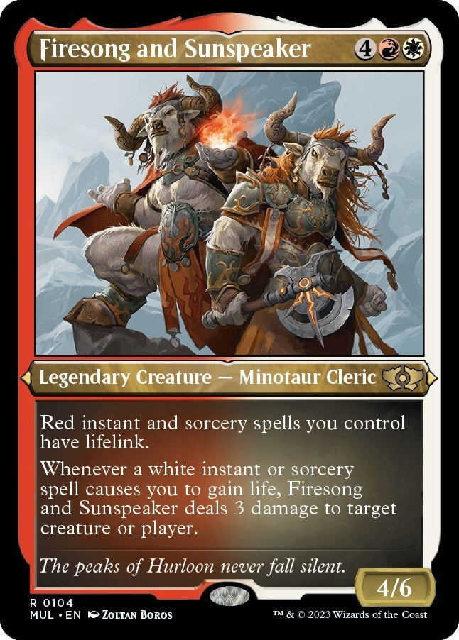 Image for Firesong and Sunspeaker (Foil Etched) (104) [March of the Machine: Multiverse Legends]