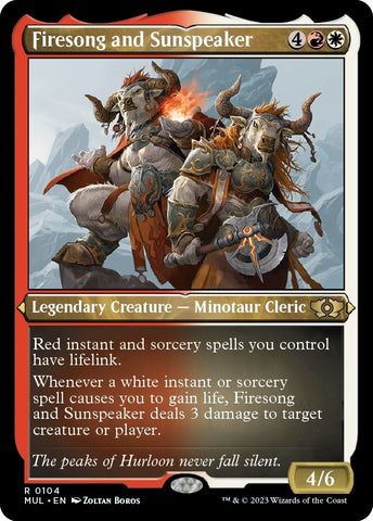 Image for Firesong and Sunspeaker (Foil Etched) (104) [March of the Machine: Multiverse Legends]
