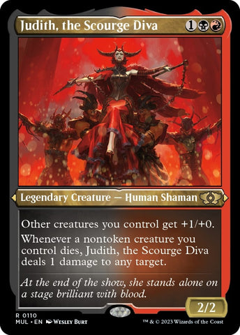Image for Judith, the Scourge Diva (Foil Etched) (110) [March of the Machine: Multiverse Legends]