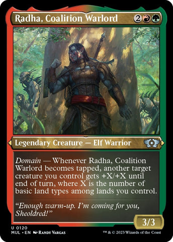 Image for Radha, Coalition Warlord (Foil Etched) (120) [March of the Machine: Multiverse Legends]
