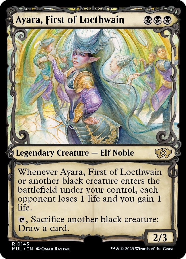 Image for Ayara, First of Locthwain (Halo Foil) (143) [March of the Machine: Multiverse Legends]