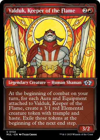 Image for Valduk, Keeper of the Flame (Halo Foil) (154) [March of the Machine: Multiverse Legends]