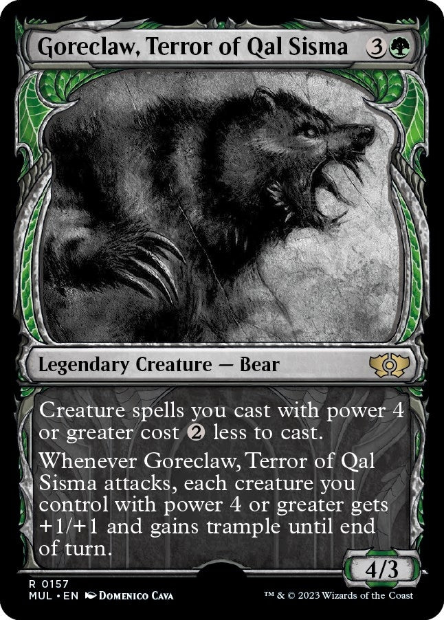Image for Goreclaw, Terror of Qal Sisma (Halo Foil) (157) [March of the Machine: Multiverse Legends]