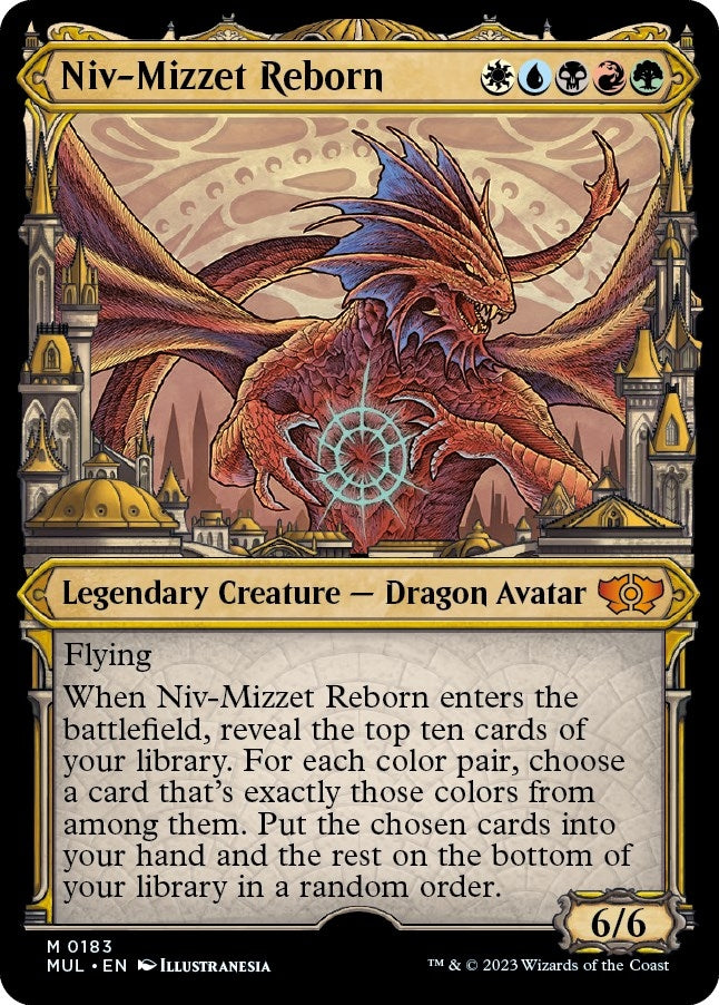Image for Niv-Mizzet Reborn (Halo Foil) (183) [March of the Machine: Multiverse Legends]