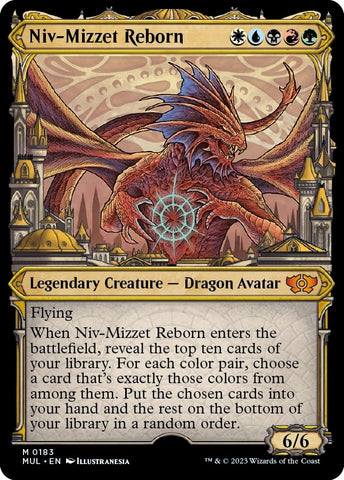 Image for Niv-Mizzet Reborn (Halo Foil) (183) [March of the Machine: Multiverse Legends]