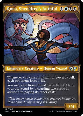 Image for Rona, Sheoldred's Faithful (Halo Foil) (188) [March of the Machine: Multiverse Legends]