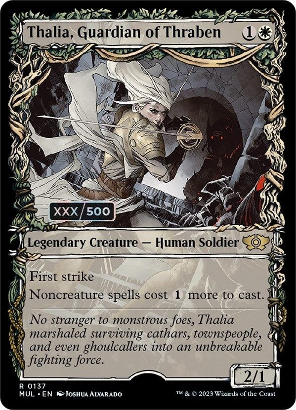 Image for Thalia, Guardian of Thraben (Serial Numbered) (137) [March of the Machine: Multiverse Legends]
