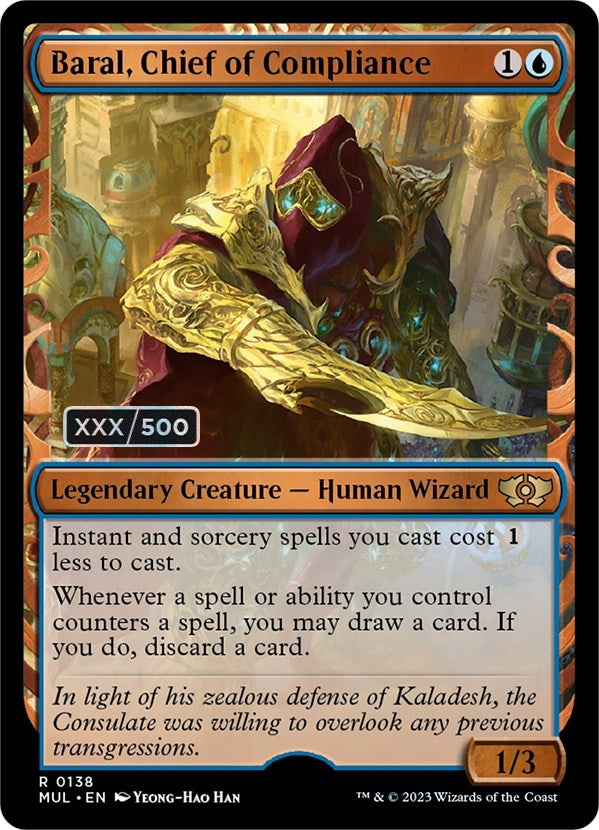 Image for Baral, Chief of Compliance (Serial Numbered) (138) [March of the Machine: Multiverse Legends]