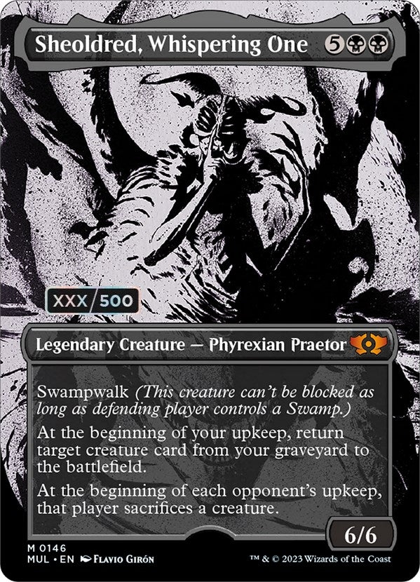 Image for Sheoldred, Whispering One (Serial Numbered) (146) [March of the Machine: Multiverse Legends]