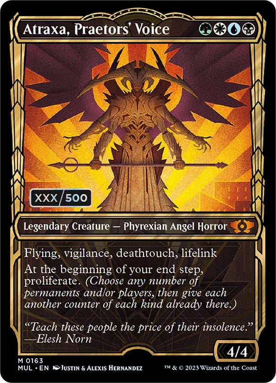 Image for Atraxa, Praetors' Voice (Serial Numbered) (163) [March of the Machine: Multiverse Legends]