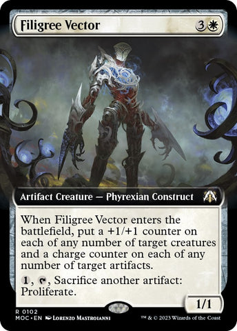 Image for Filigree Vector (Extended Art) (102) [Commander: March of the Machine]