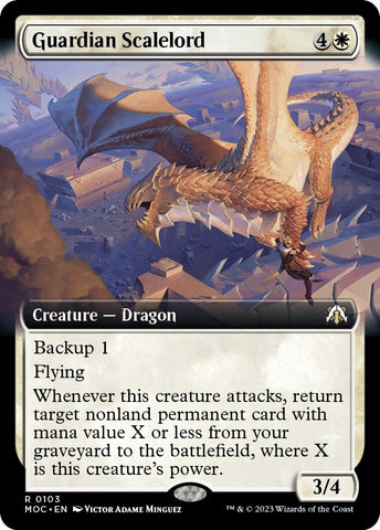 Image for Guardian Scalelord (Extended Art) (103) [Commander: March of the Machine]