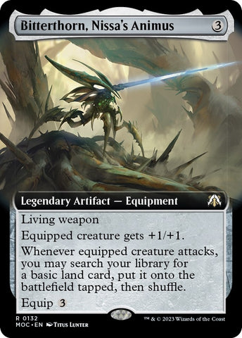 Image for Bitterthorn, Nissa's Animus (Extended Art) (132) [Commander: March of the Machine]