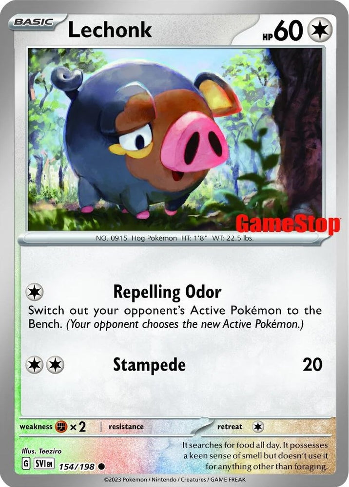 Lechonk - 154/198 (GameStop Promo) (154/198) (Miscellaneous Cards & Products)