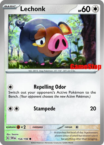 Lechonk - 154/198 (GameStop Promo) (154/198) (Miscellaneous Cards & Products)