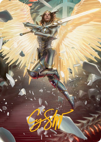 Image for Archangel Elspeth Art Card (Gold-Stamped Signature) (1) [Art Series: March of the Machine]