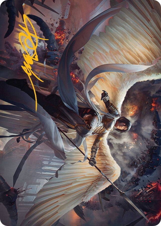 Image for Serra Faithkeeper Art Card (Gold-Stamped Signature) (7) [Art Series: March of the Machine]