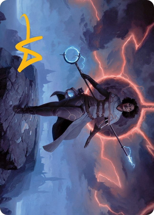 Image for Rona, Herald of Invasion Art Card (Gold-Stamped Signature) (16) [Art Series: March of the Machine]
