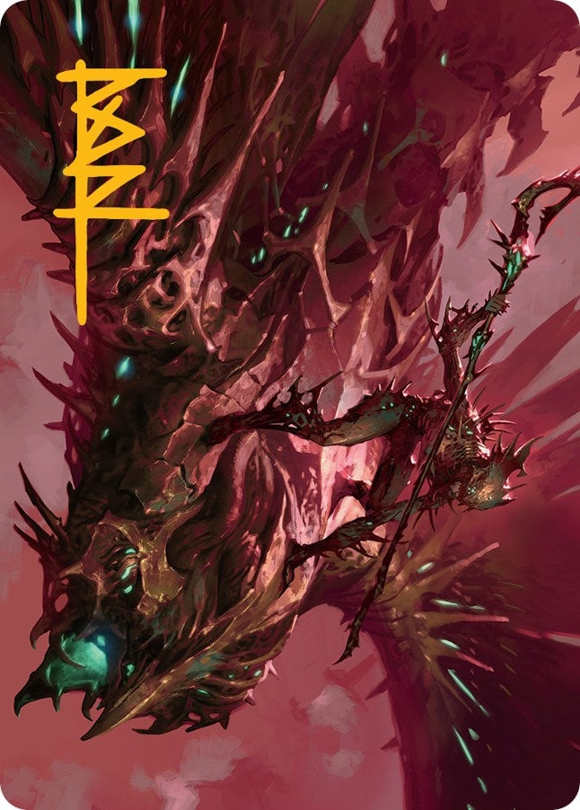 Image for Skyclave Invader Art Card (Gold-Stamped Signature) (18) [Art Series: March of the Machine]