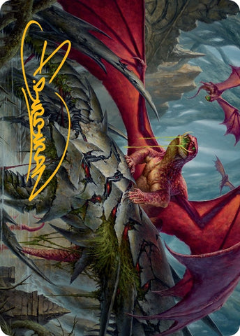Image for Hoarding Broodlord Art Card (Gold-Stamped Signature) (23) [Art Series: March of the Machine]