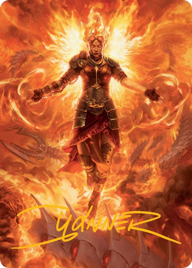Image for Chandra, Hope's Beacon Art Card (Gold-Stamped Signature) (30) [Art Series: March of the Machine]