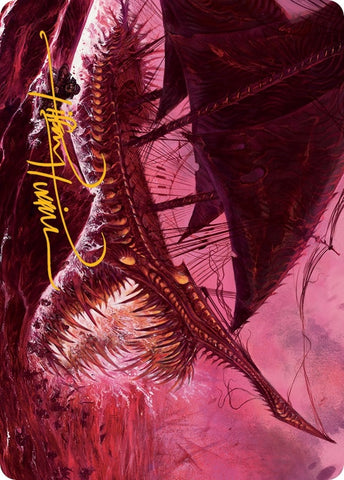 Image for Marauding Dreadship Art Card (Gold-Stamped Signature) (36) [Art Series: March of the Machine]
