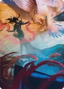 Image for Drana and Linvala Art Card (58) [Art Series: March of the Machine]