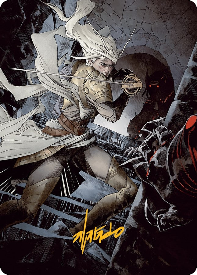 Image for Thalia, Guardian of Thraben Art Card (Gold-Stamped Signature) (67) [Art Series: March of the Machine]