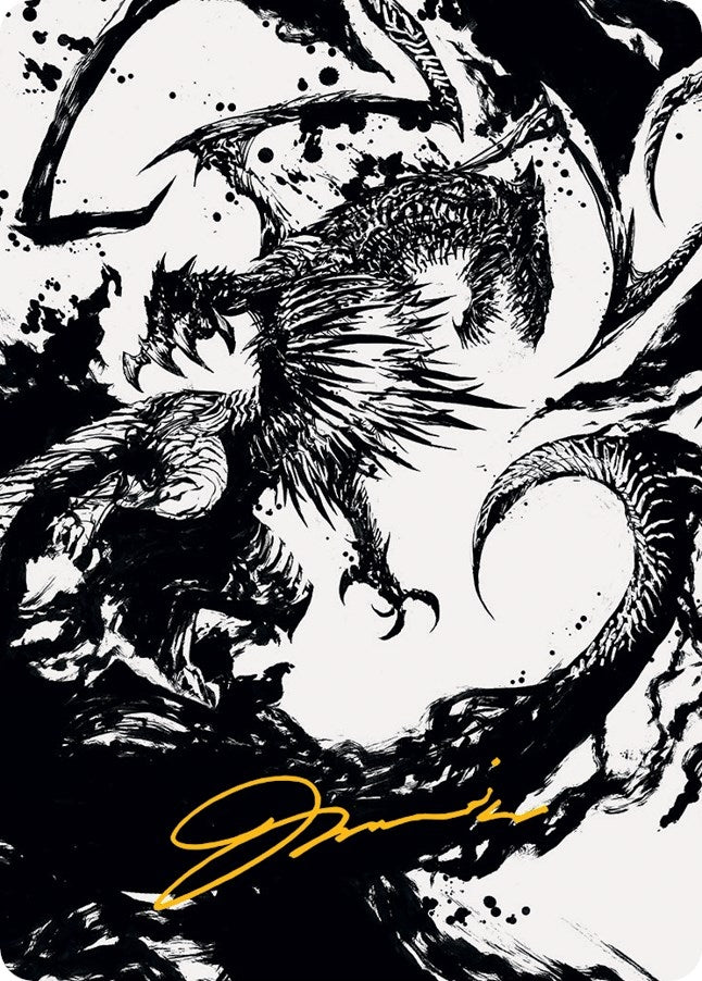 Image for Skithiryx, the Blight Dragon Art Card (Gold-Stamped Signature) (71) [Art Series: March of the Machine]