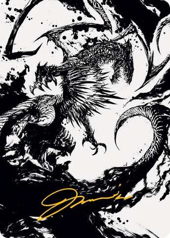 Image for Skithiryx, the Blight Dragon Art Card (Gold-Stamped Signature) (71) [Art Series: March of the Machine]