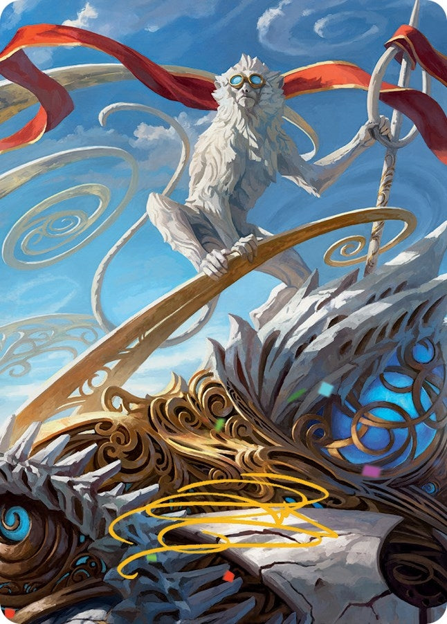 Image for Ragavan, Nimble Pilferer Art Card (Gold-Stamped Signature) (74) [Art Series: March of the Machine]