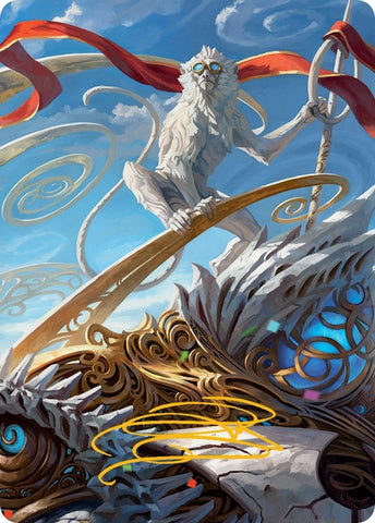 Image for Ragavan, Nimble Pilferer Art Card (Gold-Stamped Signature) (74) [Art Series: March of the Machine]