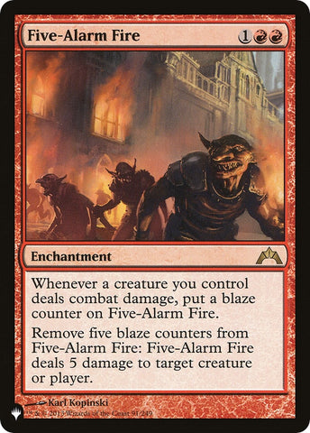 Image for Five-Alarm Fire (91) [The List Reprints]