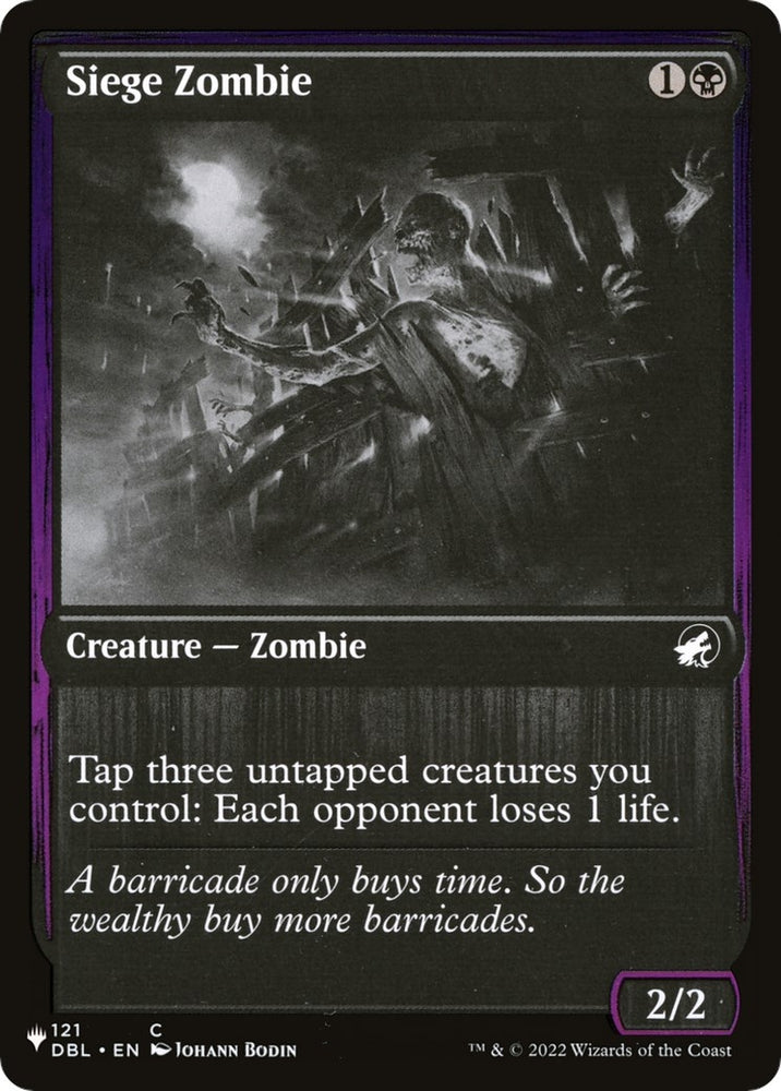 Image for Siege Zombie (121) [The List Reprints]